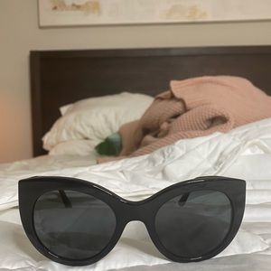 Tory Burch ALL black Rounded Cat Eye Sunglasses